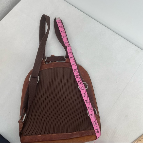 Jack Georges Voyager Collection Brown (Honey) Leather Small Backpack Bag #7133 - Picture 14 of 14